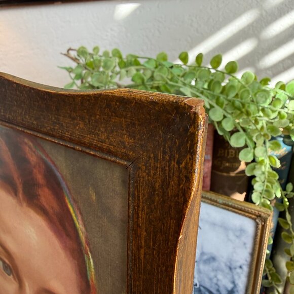 1950's Framed Picture with Beautiful Lady - Picture 9 of 13